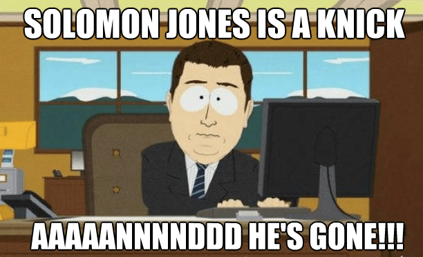 BREAKING: KNICKS WAVE JONES, CLEAR ROSTER SPOT