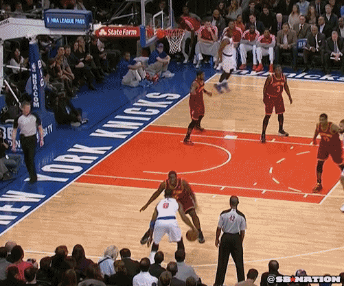 JR Smith Throws Down Vicious Dunk Vs. Cavs (GIF)